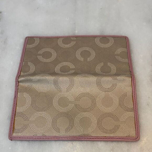Coach Jacquard Signature OpArt Dot Logo Checkbook Holder - Picture 7 of 16